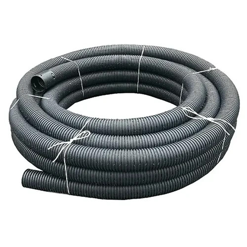 Bobina de tubería negra flexible 60 mm 80 mm 100 mm drenaje de tierra perforada 5 m 10 m 25 m 50 m