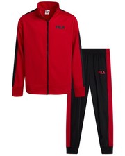Boys Tracksuit - 2 Piece Athletic Performance Tricot Full Zip Track Jacket an...