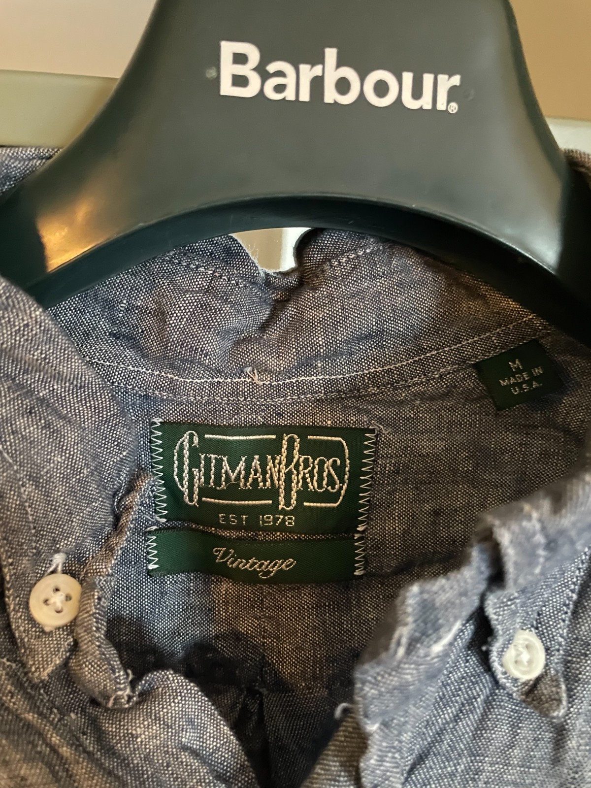 gitman vintage linen button down medium blue - image 2