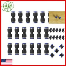 5/32" Pneumatic Quick Connector Push-to-Connect Fittings - Pack of 20