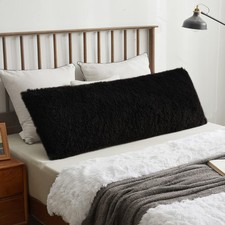 Soft Plush Body Pillow Cover, 20x54 Big Fluffy Body Pillowcase, Boho Faux Fur...