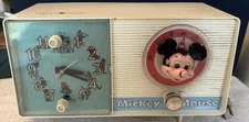 VTG 1960’s General Electric Disney Mickey Mouse Clock A M Radio W/Alarm Works