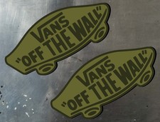 Vans Off The Wall Camo Water Proof UV Safe Glossy Vinyl Decals x2 Skate