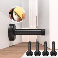 4 Pack Door Stops, 304 Stainless Steel Door Stoppers, Easy Installation with ...
