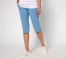 Denim  Co. Petite Duo Stretch Skimmer with Pockets Med Denim Blue XL New