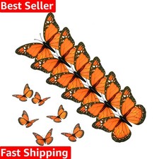Exquisite Artificial Monarch Butterfly Set - Perfect for Crafts  Weddings