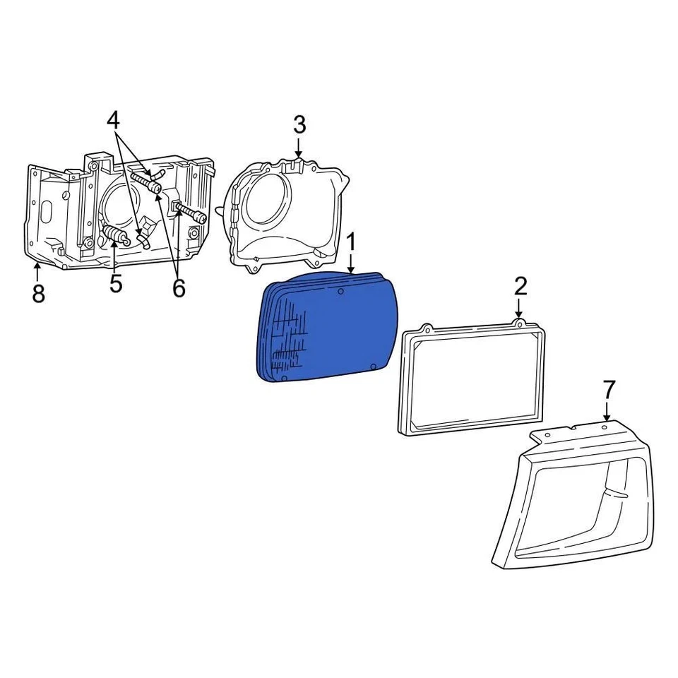 For Ford E-350 Super Duty 1999-2025 Ford F3UZ13007A Front Headlight Assembly - Image 3 of 4