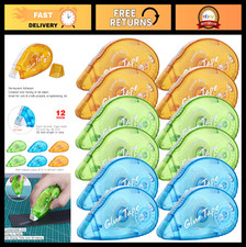 12 Pack Double Sided Tape Rollers - Permanent Adhesive for Crafts  Scrapbooking