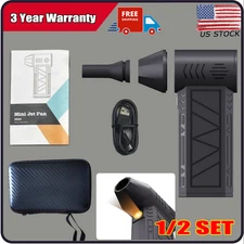 Compressed Air Duster Mini Blower with LED Light,130000 RPM,for Outdoor Camping