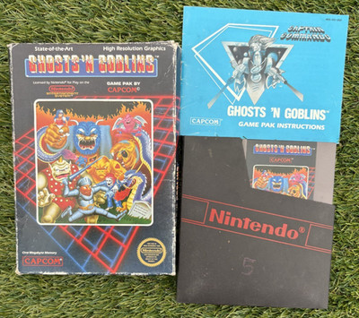 Ghosts N Goblins Nintendo Nes CIB 5-Screw