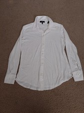 Theory Women's White Classi Cnitwear Button-Front Shirt Size S