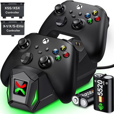 For Xbox Series X S Controller Fast Charging Station Dock + Rechargeable Battery