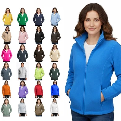 G5 APPAREL Ladies Fleece Jacket with Zipped Pockets | Full Zip Top Warm Fleece