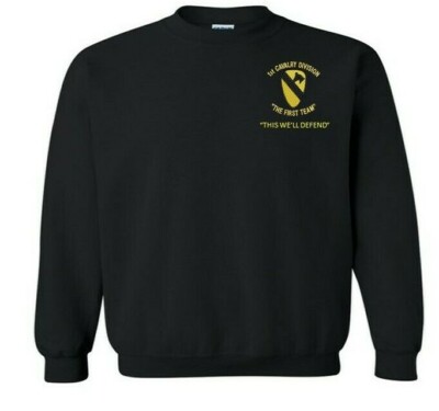 1ST CAVALRY DIVISION EMBROIDERED POLO, SWEATSHIRT, HOODIE, ZIPPER APPAREL 