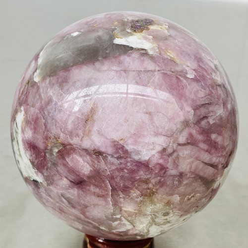 Esfera de piedra de cristal de cuarzo turmalina roja natural bola de curación 1280G - Imagen 4 de 12