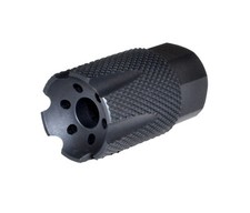 Compact Knurling Muzzle Brake Nitride fits .223/5.56 1/2"x28 Free Washer  Nut