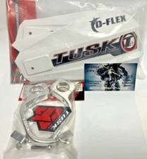 Tusk Mx D-Flex White Roost Hand Guards Dirt Bike ATV MX