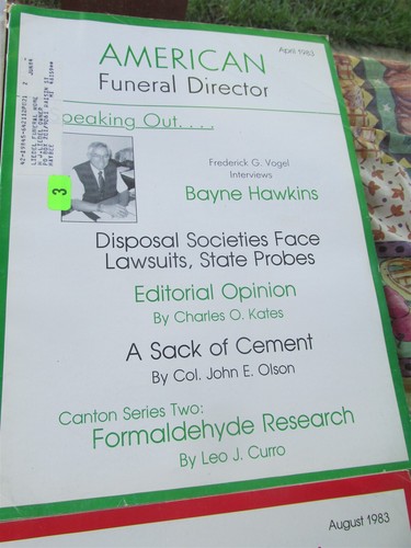1983 Set of 11 issues AMERICAN FUNERAL DIRECTOR -Embalming Casket Hearse - Picture 4 of 12