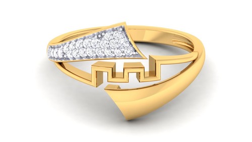 Pave 0,30 Cts F/VS1 Rotondo Brillante Diamanti Donne Fidanzamento Anello 18K Oro - Foto 2 di 7