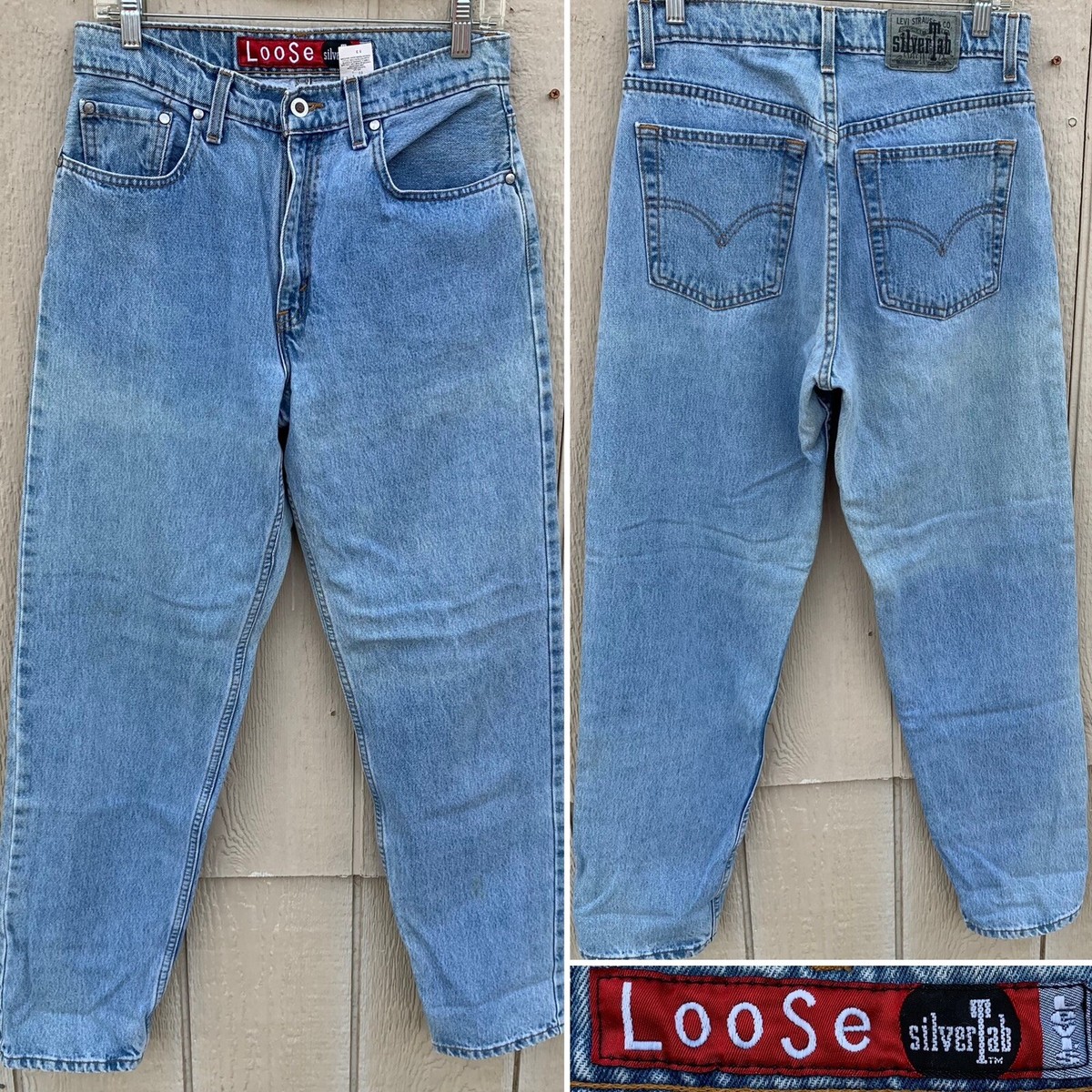 vintage Levis loose silverTab jeans made in USA 90s 1990s