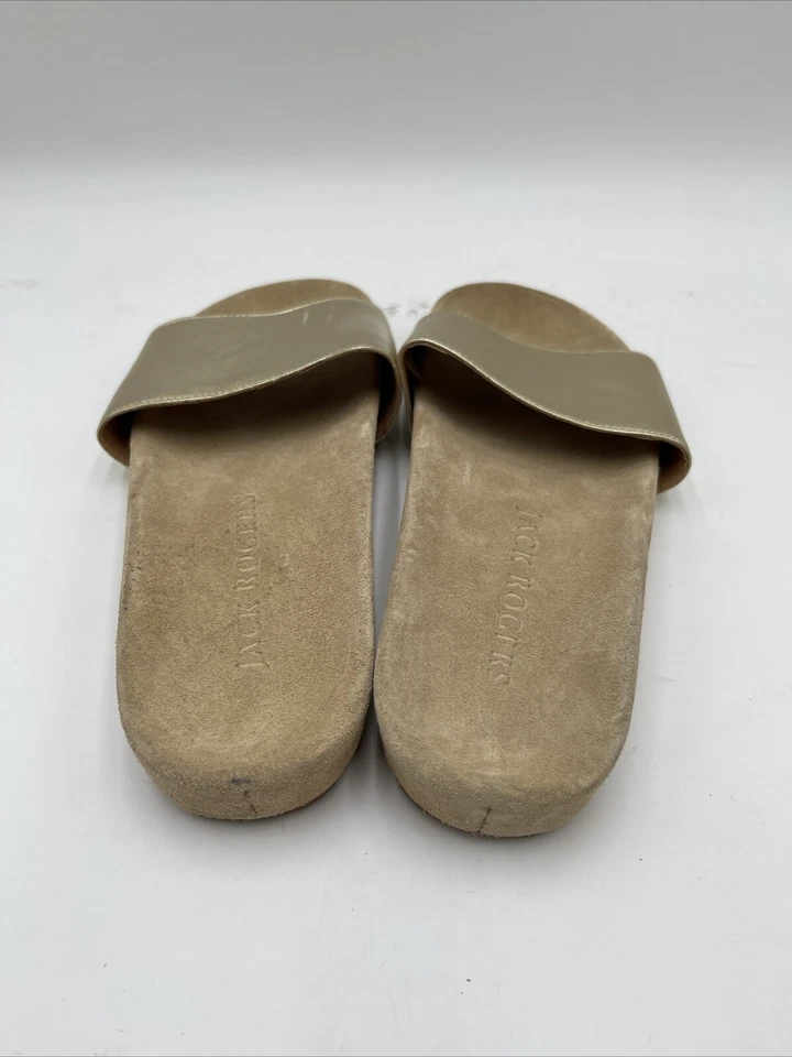 Women’s Jack Rogers Sabrina Slide Sandals Comfort Gold Size 7.5M - Image 4 of 4