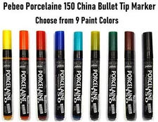 Pebeo Porcelaine 150 Bullet Point China Paint Marker, Choose Paint Colors