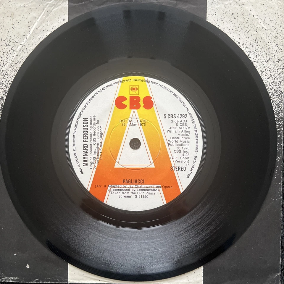 Maynard Ferguson - Pagliacci 7" Vinyl Single PROMO 1976 EX+ JAZZ FUNK VIDEO CLIP - Image 2 of 4