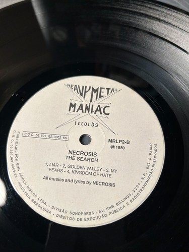 NECROSIS The Search LP 1989 Brazil Heavy Metal Maniac RARE Chilean Death Thrash - Picture 9 of 9