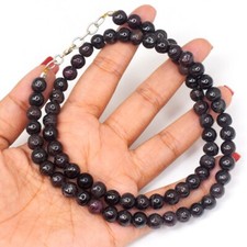 327..00 Cts Excellent Design Red Garnet Beaded Beautiful Necklace VK 03 E540