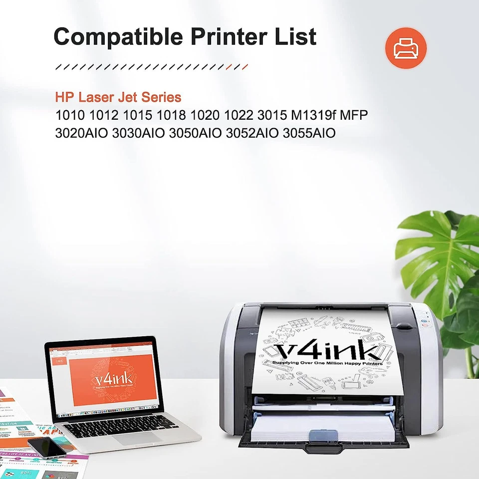 2 PACK Q2612A For HP 12A Toner Cartridge LaserJet 1020 1018 1010 1012 3050 3020 - Image 2 of 4