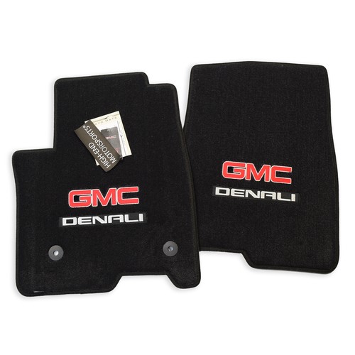 2019 2020 GMC Sierra 1500 DENALI Floor Mats 3pc Red Dual Logos 32oz