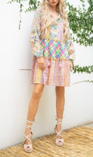 Anthropologie Barok Paris Patchwork Dress S Small Farm Rio Vibes Shopbop NWT