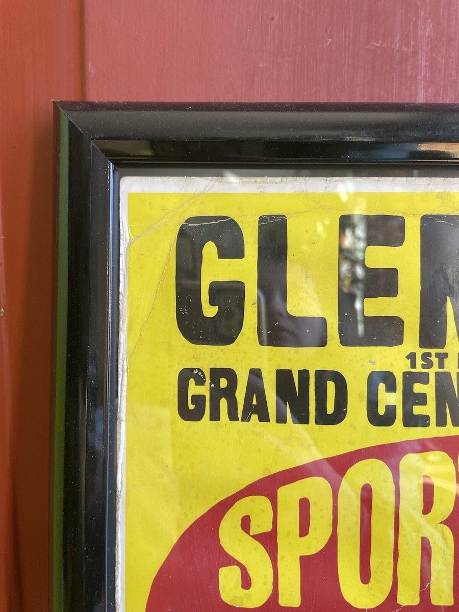 90s 当時カルバンクライン　トライアンフ（ビンテージ）ヴィンテージ ポスター Framed 1950s/60s Glendale Cali 1st Sports Car Road Races Poster