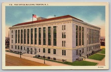 Postcard Post Office Building Trenton New Jersey Unposted