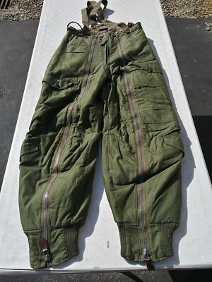 WW2 USAAF A-11 Heavy Flight Trousers w/ Suspenders Size 32 MFG 