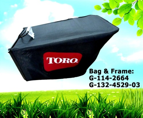Genuine Toro 132-4529-03 &114-2664 Frame & Grass Catcher Bag - 第 1/7 張圖片