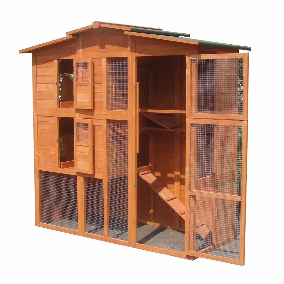 Poulailler Clapier Lapinière Cage poules Élevage Volaille Enclos extérieur - Photo 3/4