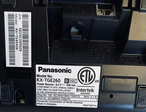 Panasonic KX-TGE260 4 Handsets Cordless Phone + Base, Enhanced Noise Reduction - Zdjęcie 2 z 8