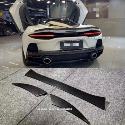 Fits McLaren GT 2019-up Rear Carbon Fiber 3pcs Spoiler Trunk Edition Rear Wing