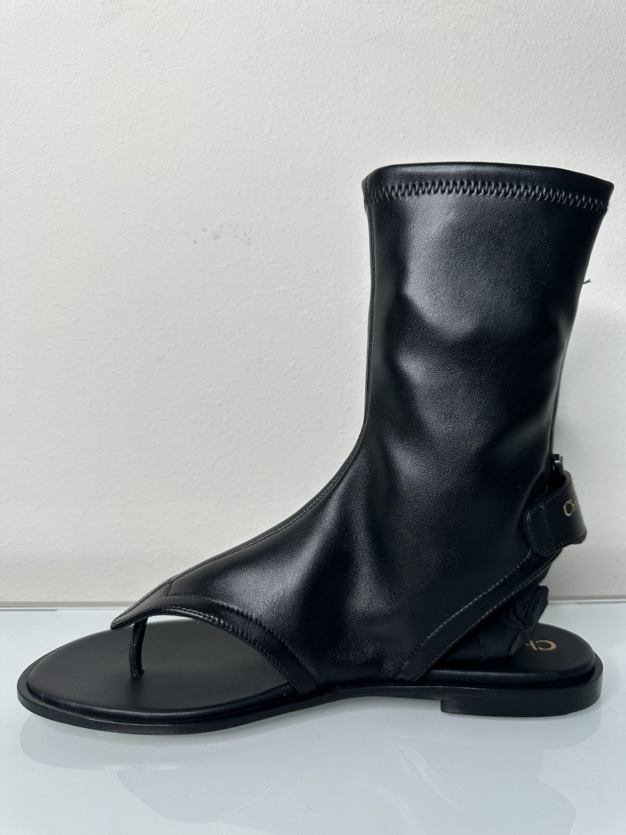 Dior Black Spirit Thong Sandals EUR 35 NIB | eBay