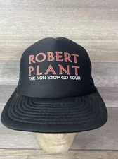 Vintage 80s Robert Plant The Non-Stop Go Tour Snapback Hat Cap Trucker