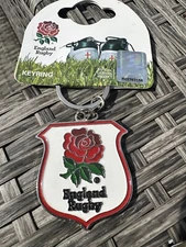 England Rugby Crest Deluxe Keyring Official RFU Rose Merchandise Supporter Item