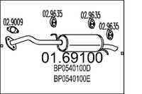 Mts EndschalldäMpfer SchalldäMpfer FüR Mazda 323 F Iv 1.6 16V 01.69100