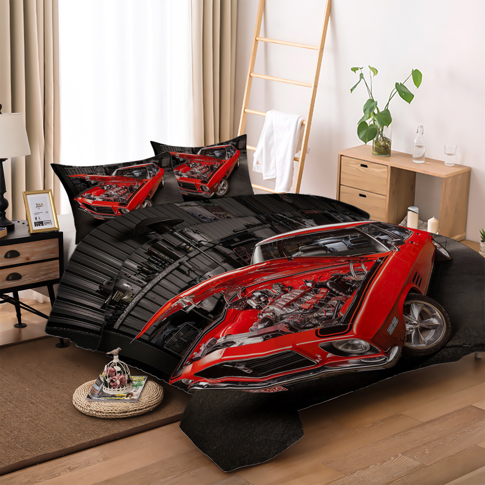 Racing Car Duvet Cover Bedding Set Quilt Cover Single Double King