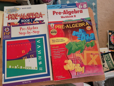 Kumon Pre-Algebra Workbook ,Step by step Pre-algebra plus 2 others