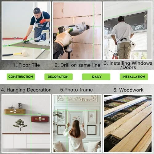 Laser Level with tripod 16 Lines Self Leveling, 4x360° 4D Green Light Green