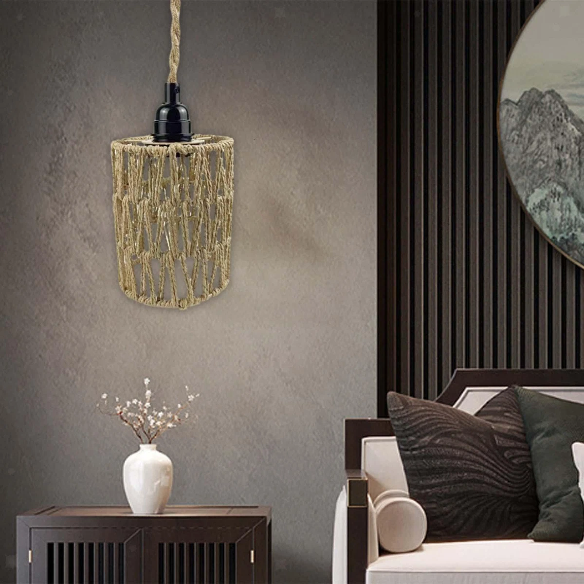 Rustic pendant light covers deals