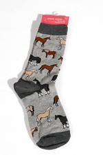 Horse Design Socks Shoe Size 6-9 Horses Quarter, Appaloosa Novelty Equestrian