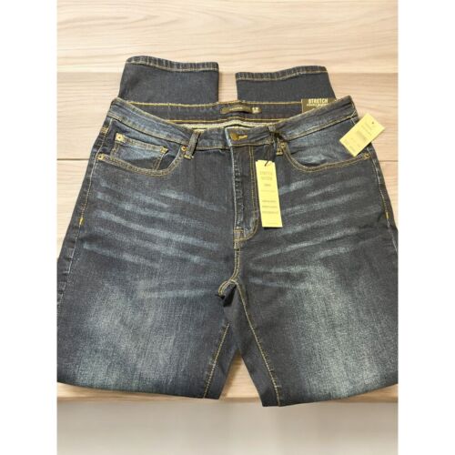 Tahari Slim Fit Men Jeans Stretch Flexible Waist Straight Leg Size 36 x 32 NWT