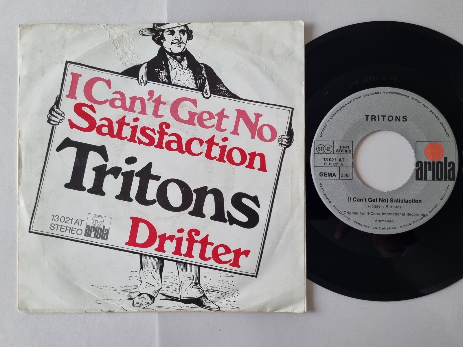 Tritons - (I Can't Get No) Satisfaction/ Drifter 7'' Vinyl/ CV Rolling Stones